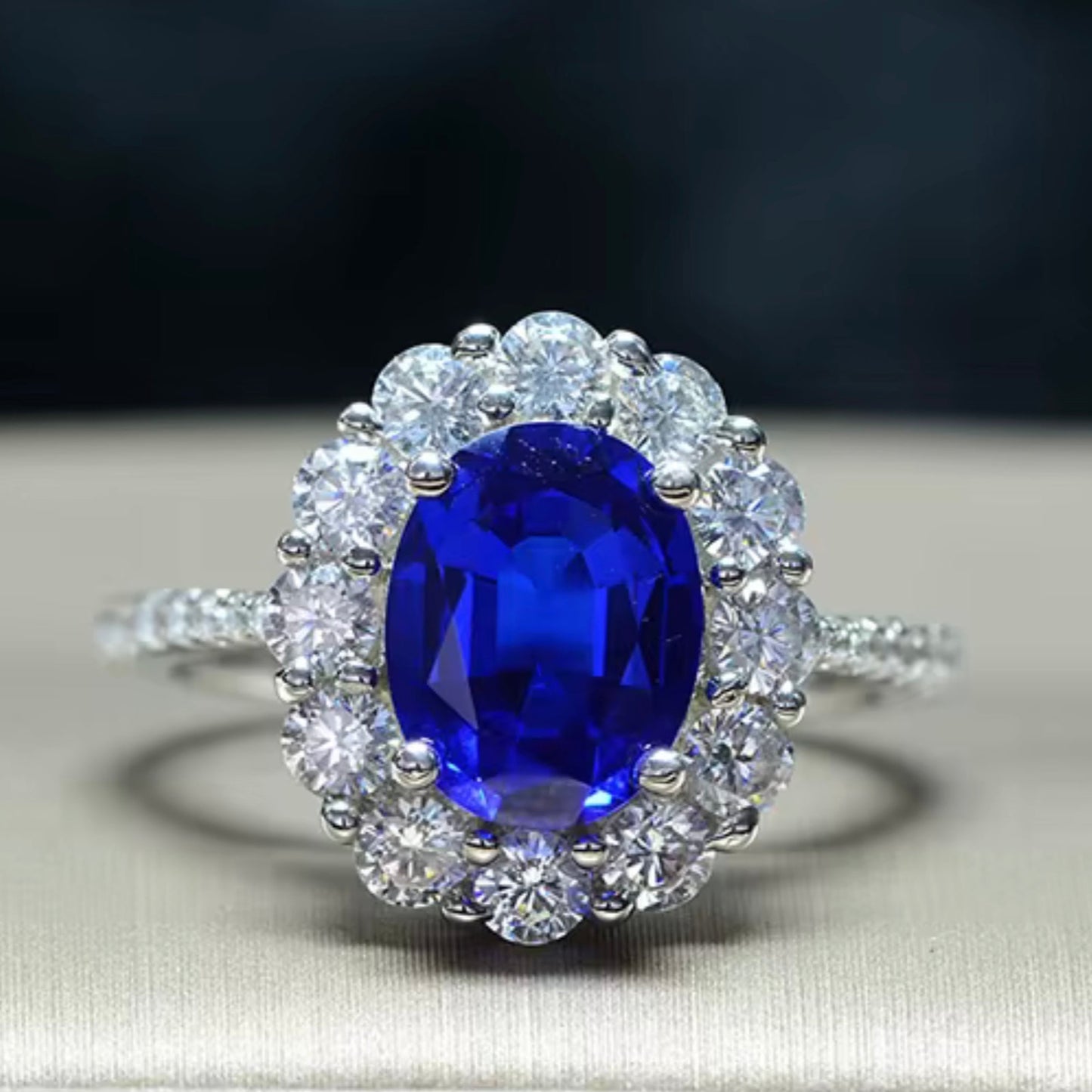 The Classic Sapphire Halo Ring