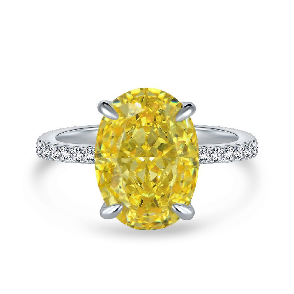 The Yellow Simple Classic Oval Ring