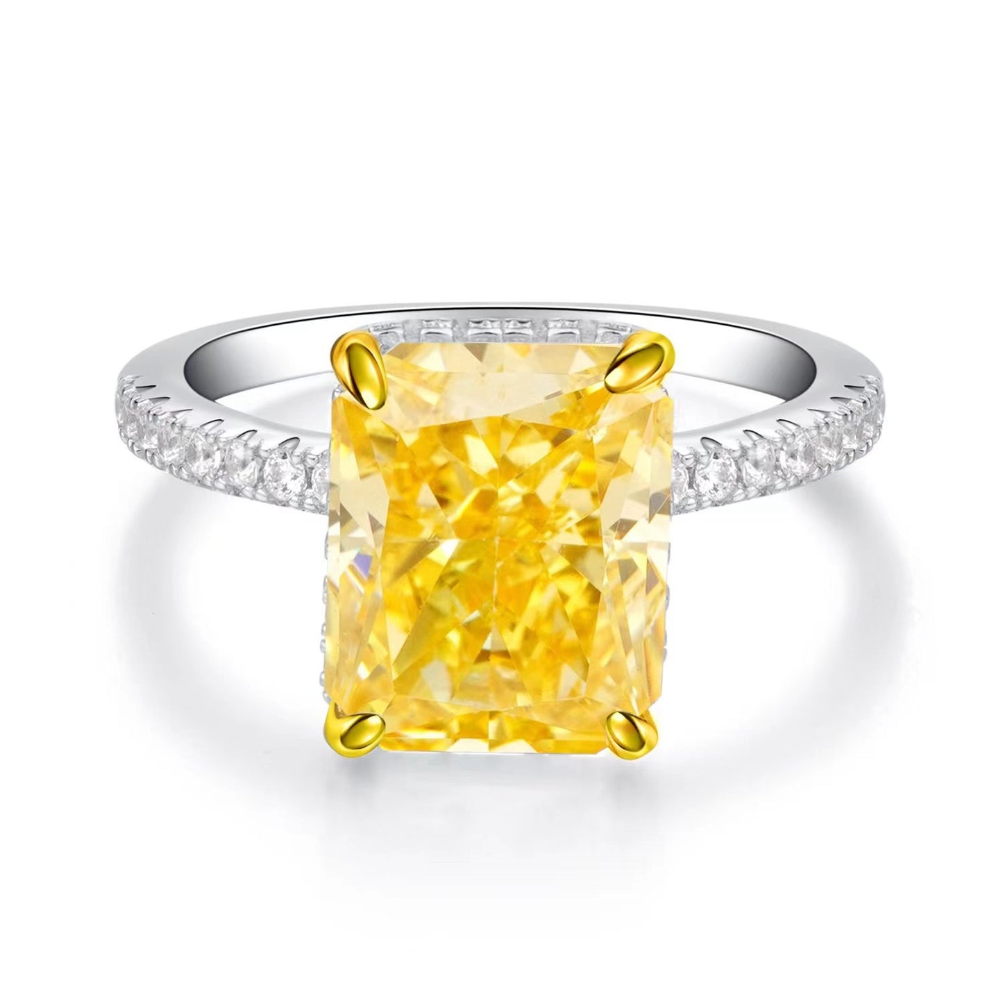 The Yellow Simple Classic Radiant Ring