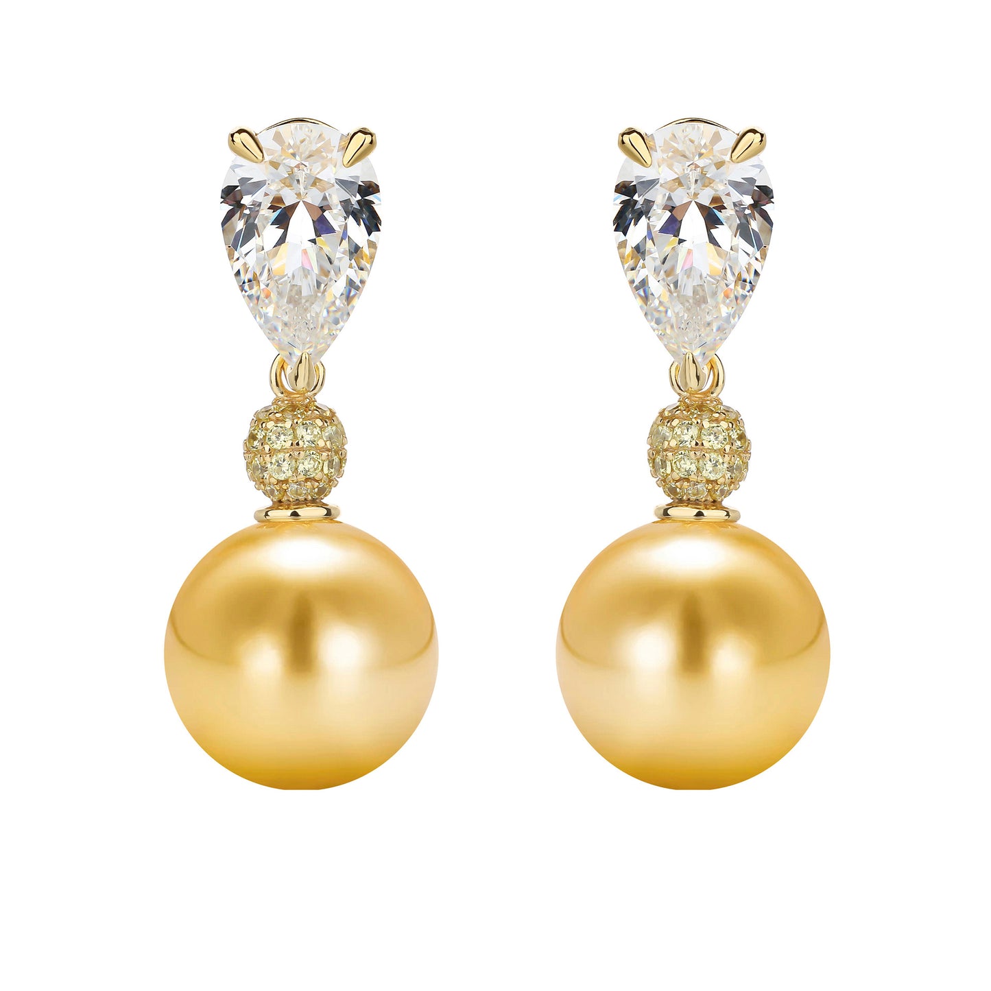Golden Pearl Dangles