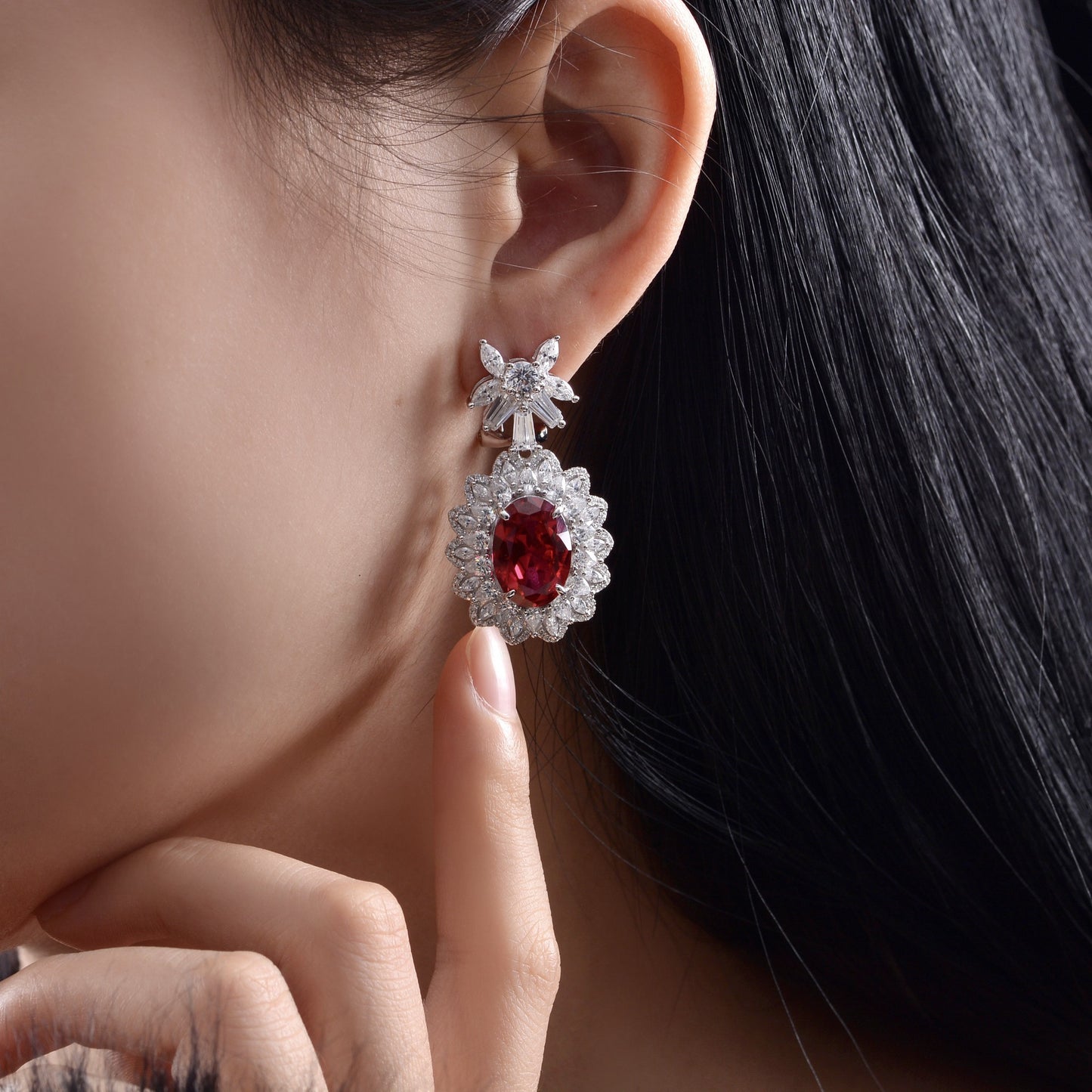 Ruby Coronation Earrings