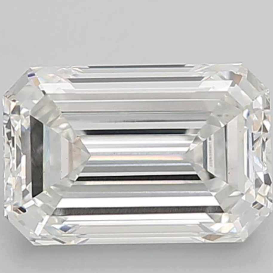 Embrace cut diamond on a light gray background