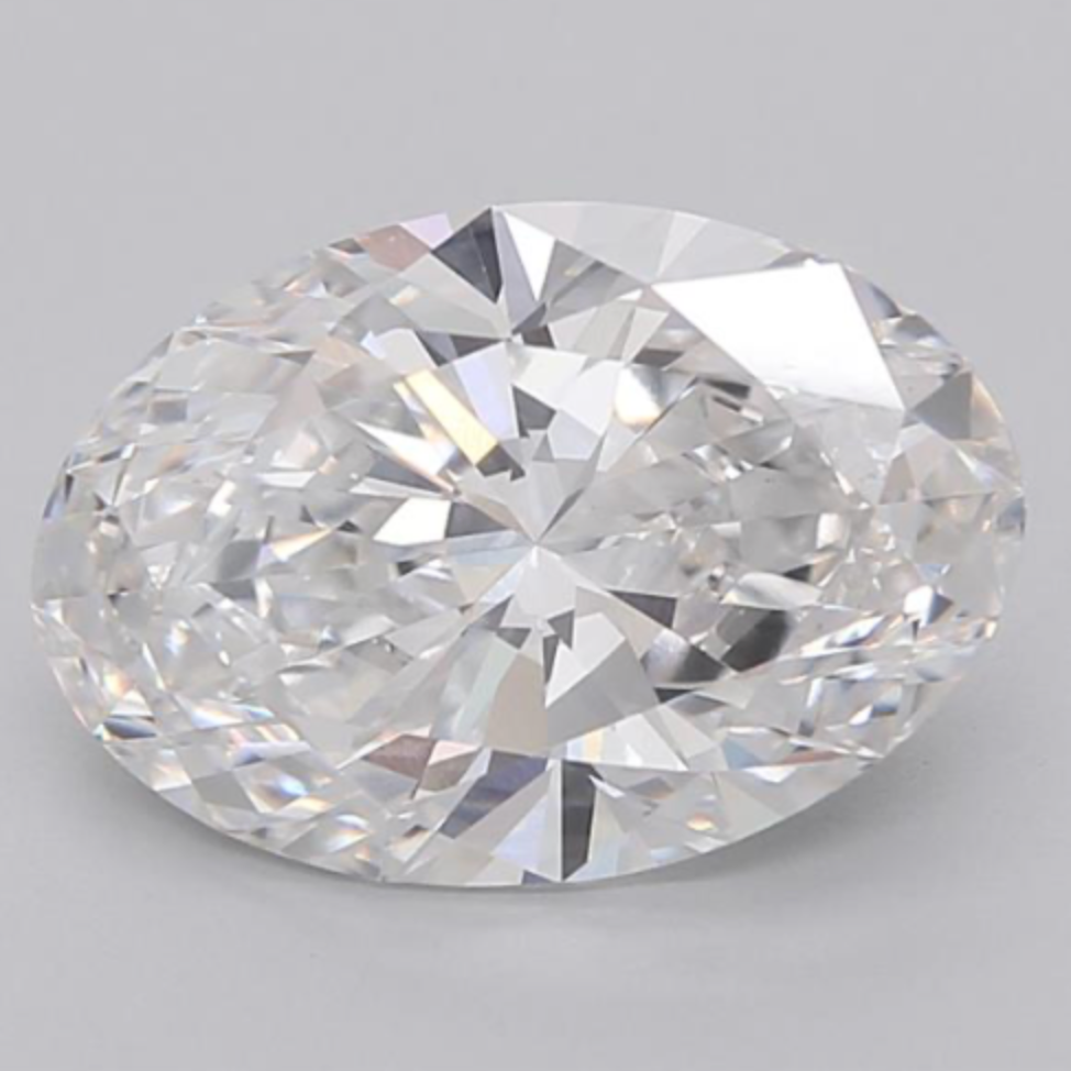 5.08 F VVS2 Oval Cut Diamond