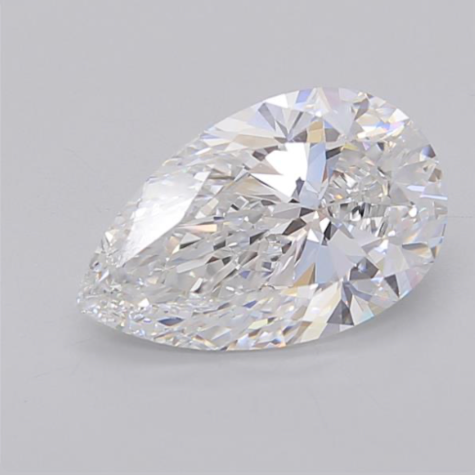 3.03 D VVS1 Pear Cut Diamond