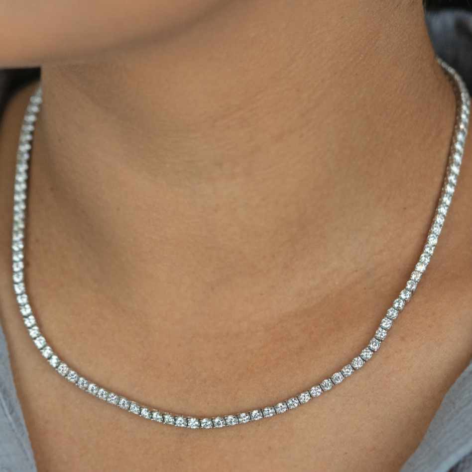 Lab Grown Diamond Tennis Necklace