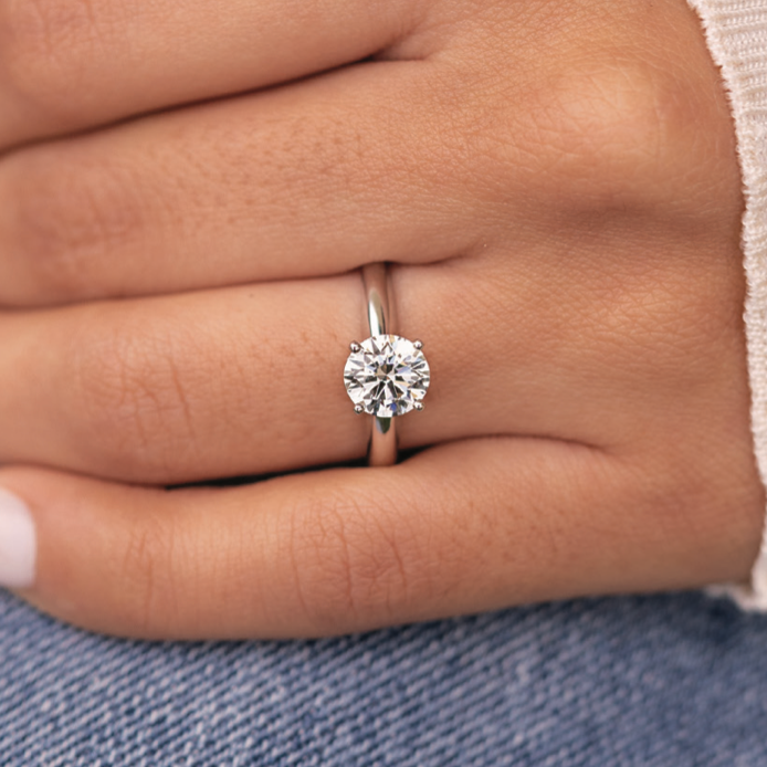 Solitaire Lab Grown Diamond Ring