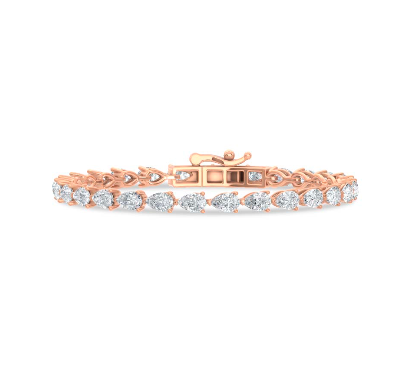 Fancy Pear Lab Grown Diamond Tennis Bracelet