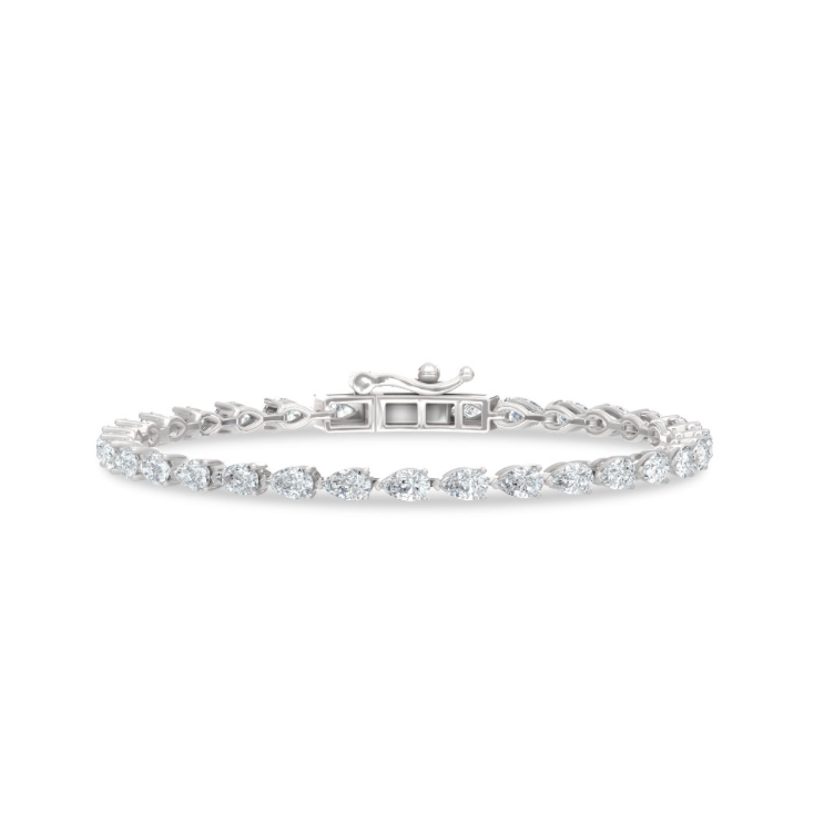 Fancy Pear Lab Grown Diamond Tennis Bracelet
