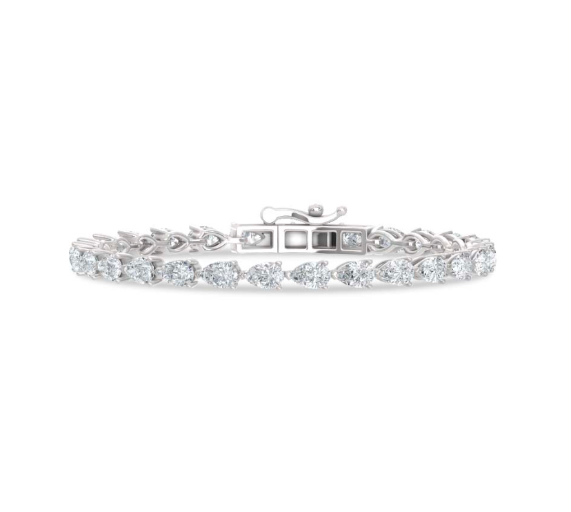 Fancy Pear Lab Grown Diamond Tennis Bracelet