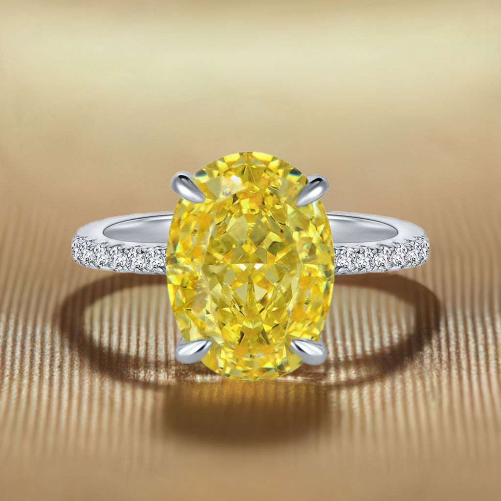 The Yellow Simple Classic Oval Ring