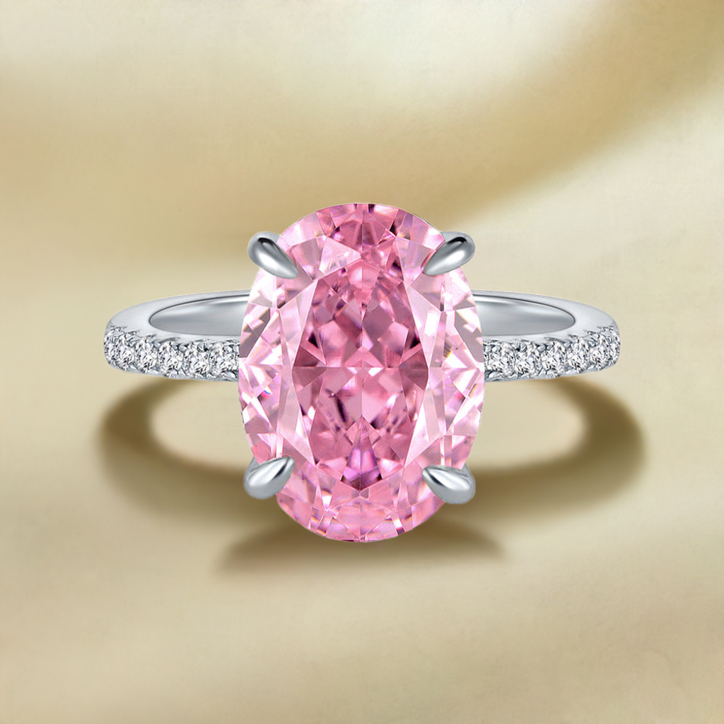 The Pink Simple Classic Oval Ring