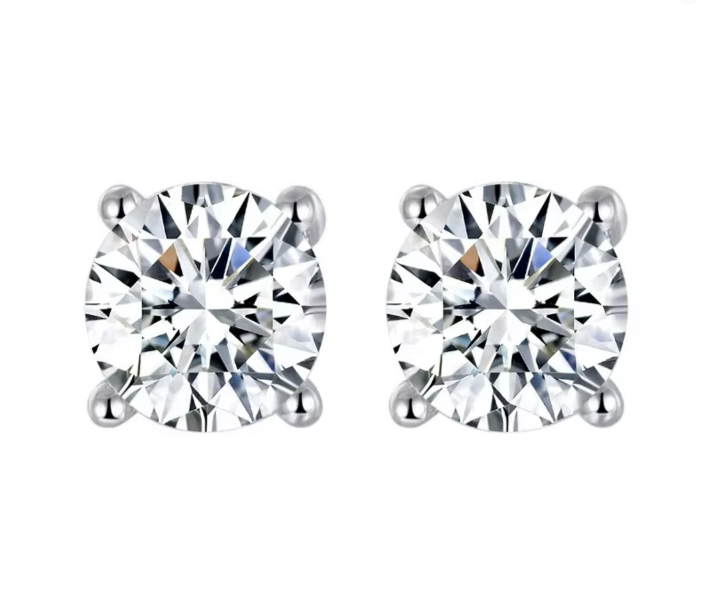 6 Carat Moissanite Studs