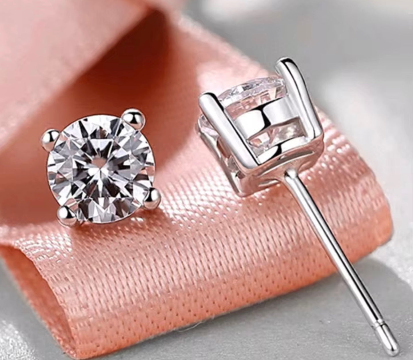 6 Carat Moissanite Studs