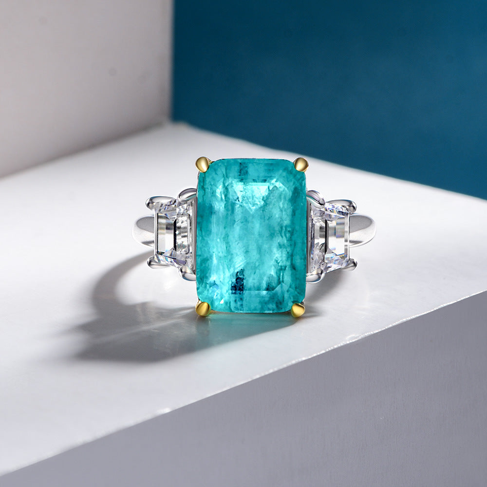 Blue Emerald on Trapezoid