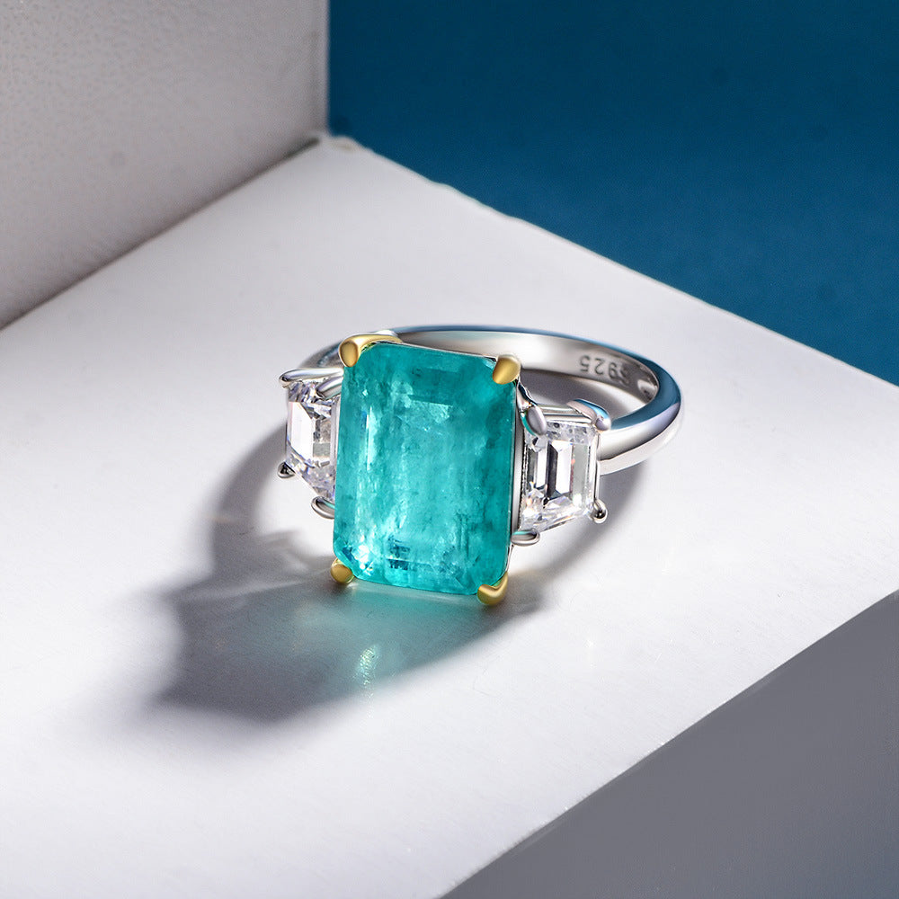 Blue Emerald on Trapezoid