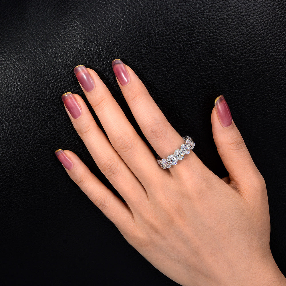 Oval Diamond Eternity Band