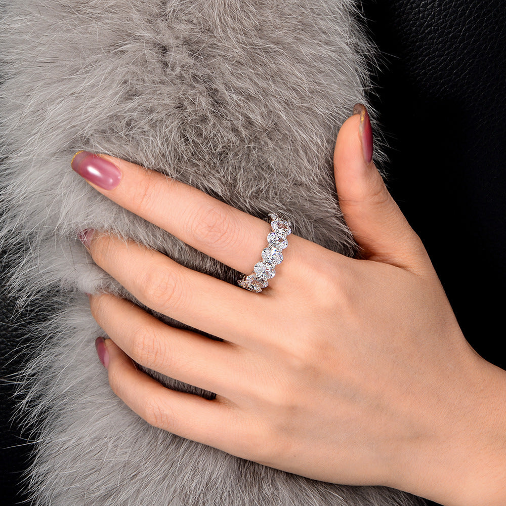 Oval Diamond Eternity Band