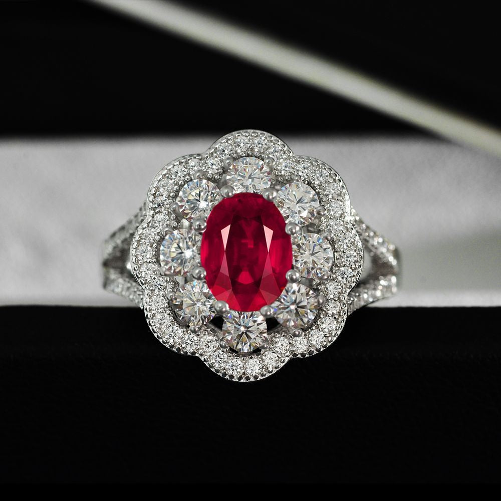 Little Red Flower Ring