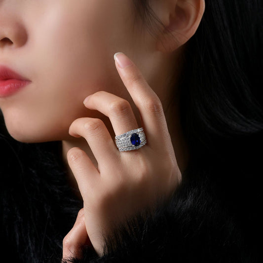 Sapphire Crown Jubilee Ring