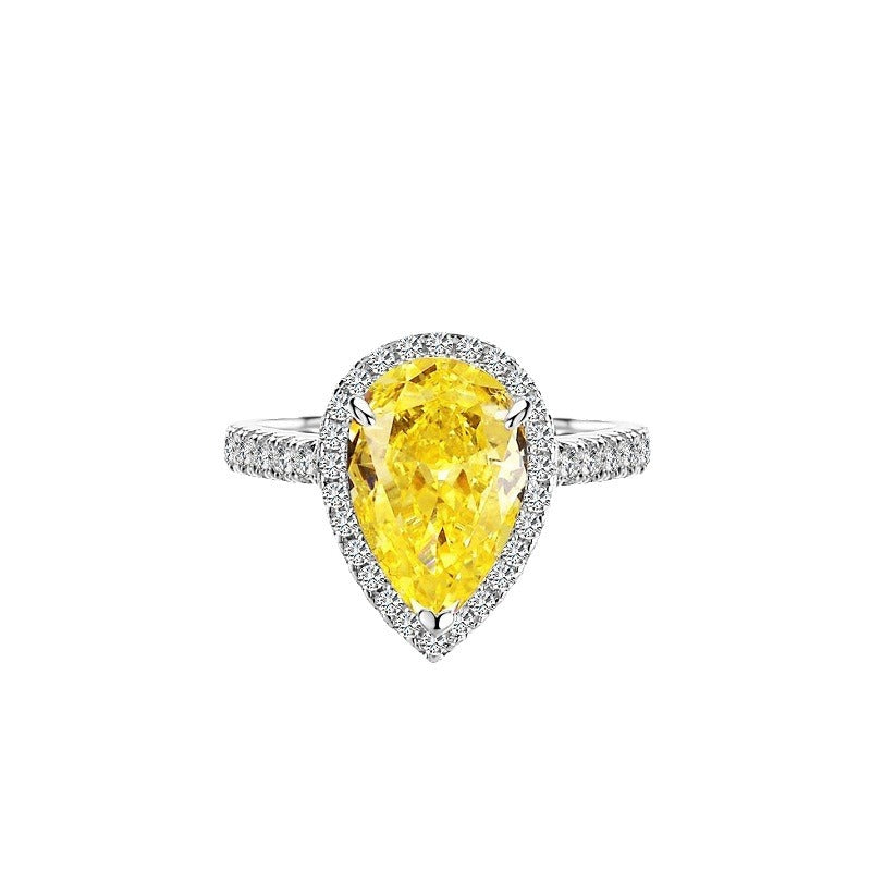 The Classic Yellow Pear Halo