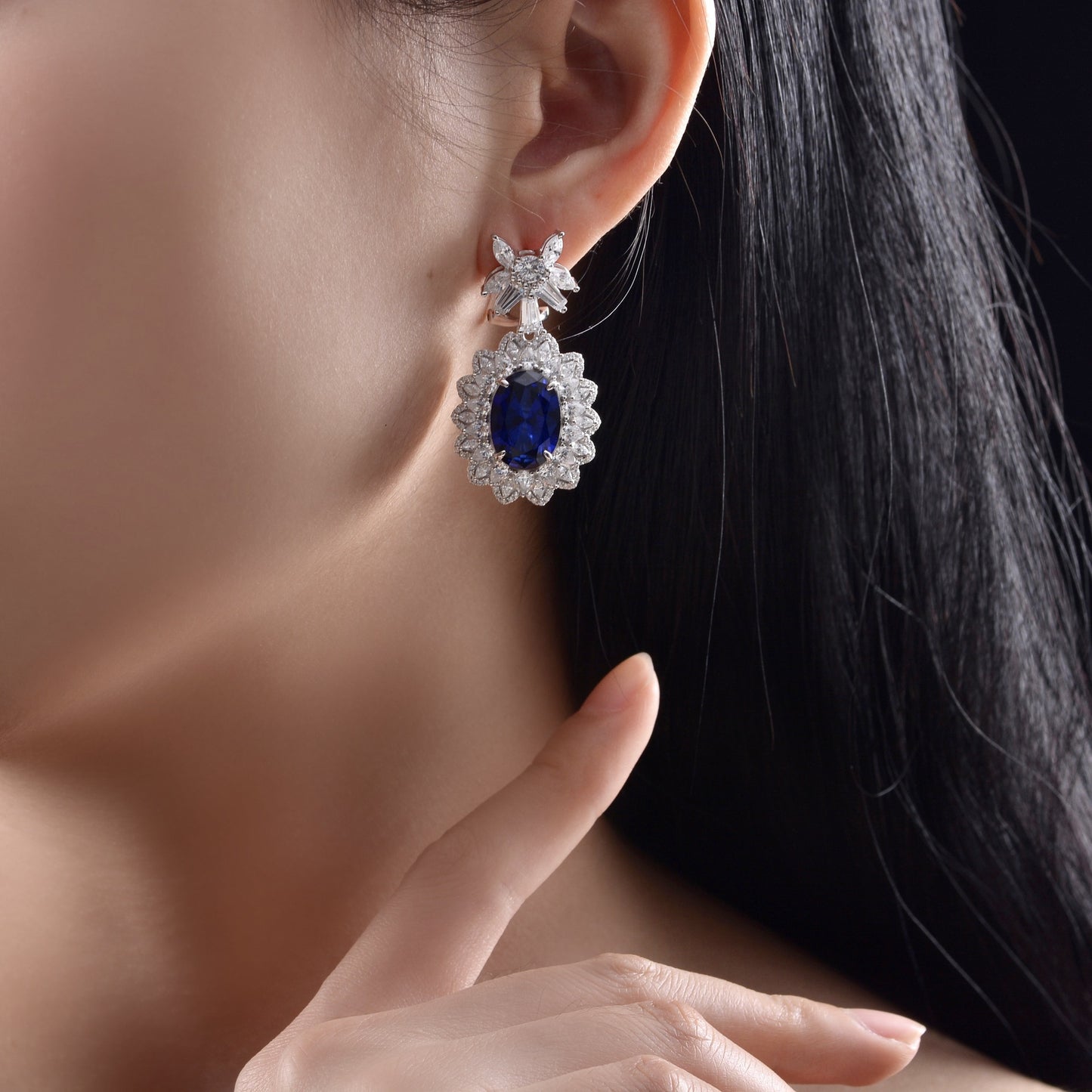 Sapphire Coronation Earrings