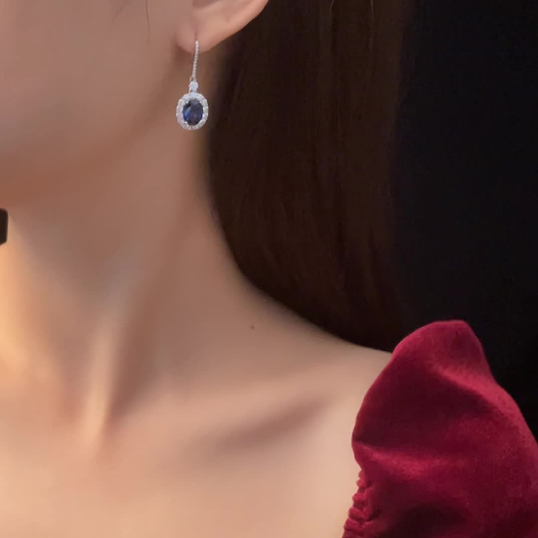 The Blue Simple Classic Dangle Earrings