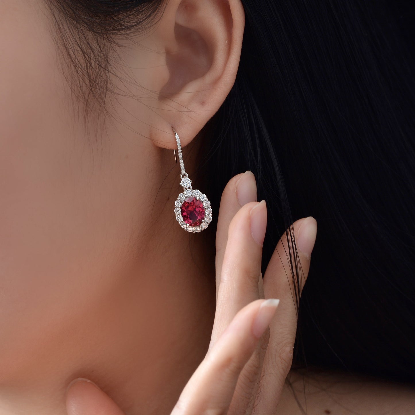 The Red Simple Classic Dangle Earrings
