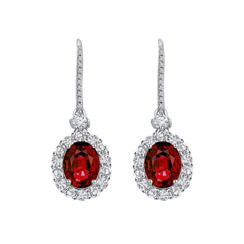 The Red Simple Classic Dangle Earrings