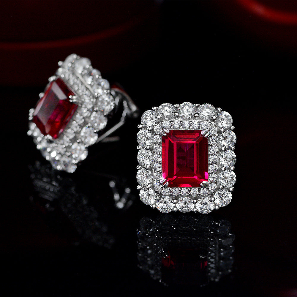 Ruby Eye Earrings