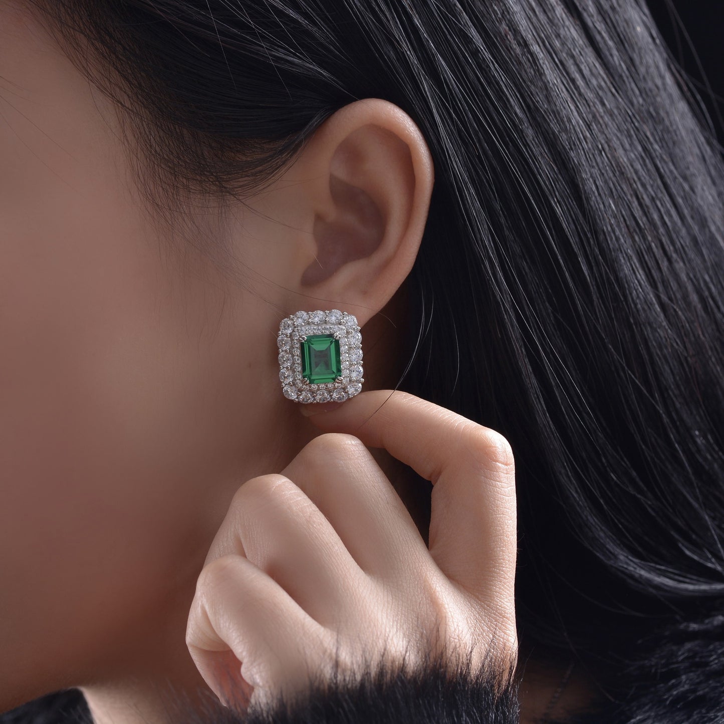 Emerald Eye Earrings