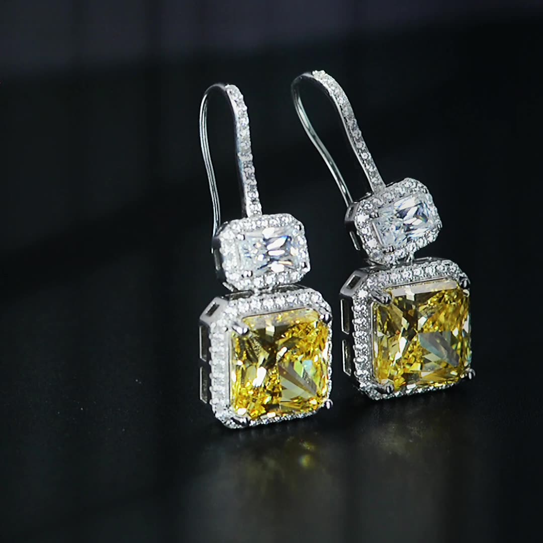 Double Diamond Earrings