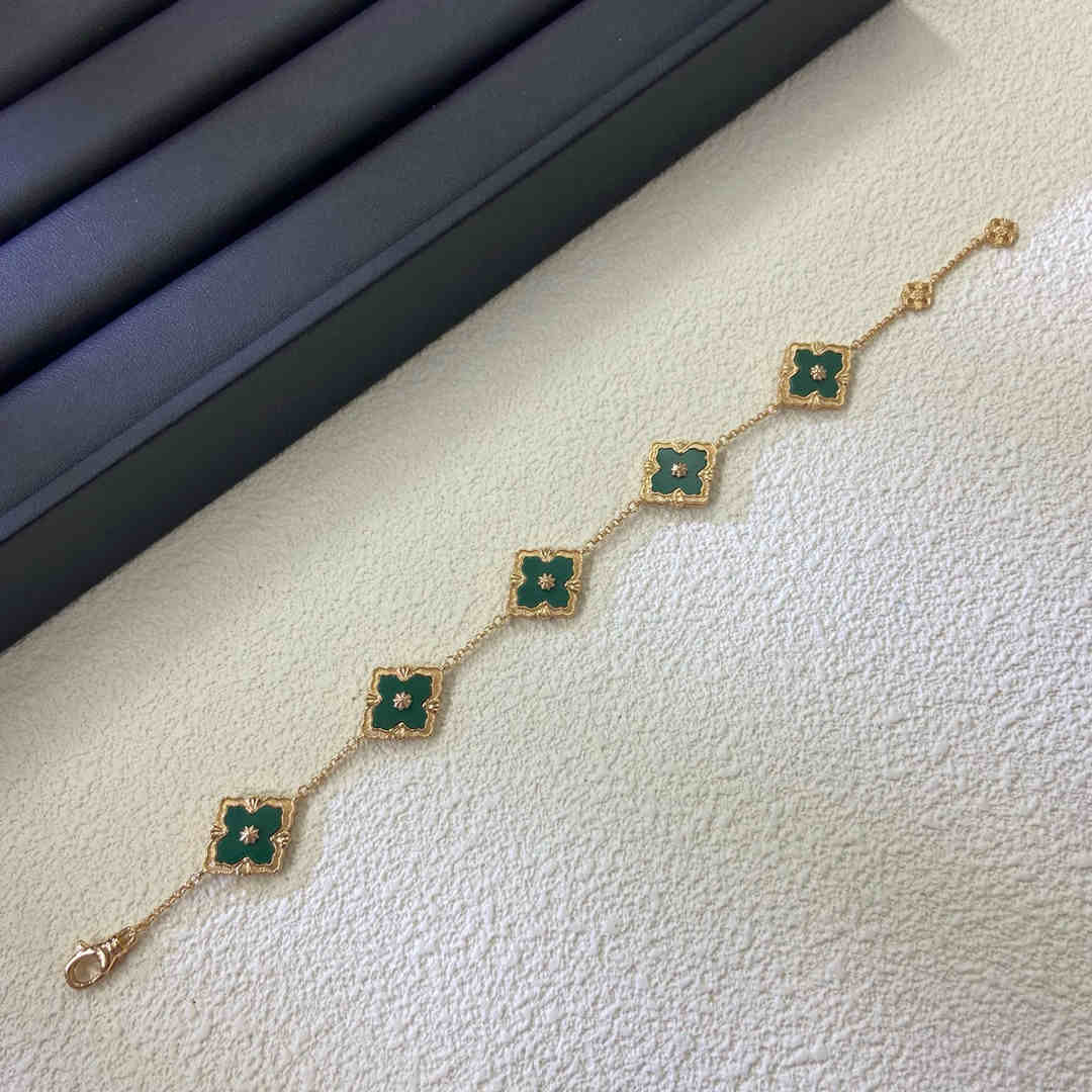 Malachite Clover Bracelet