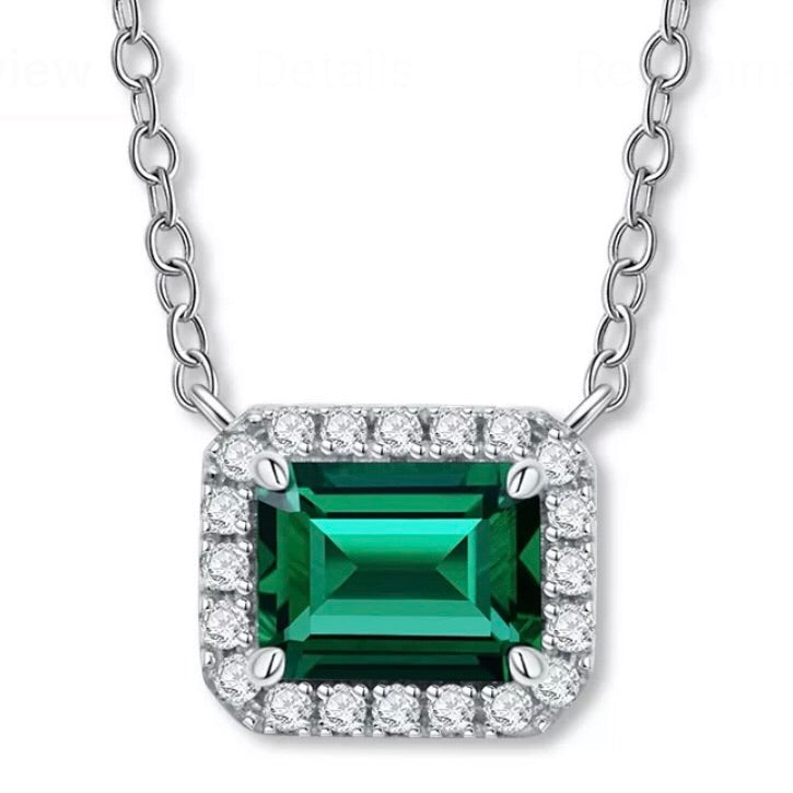 Emerald Halo Necklace