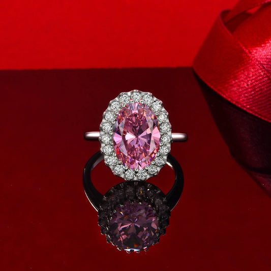 Pink Illusion Halo Ring