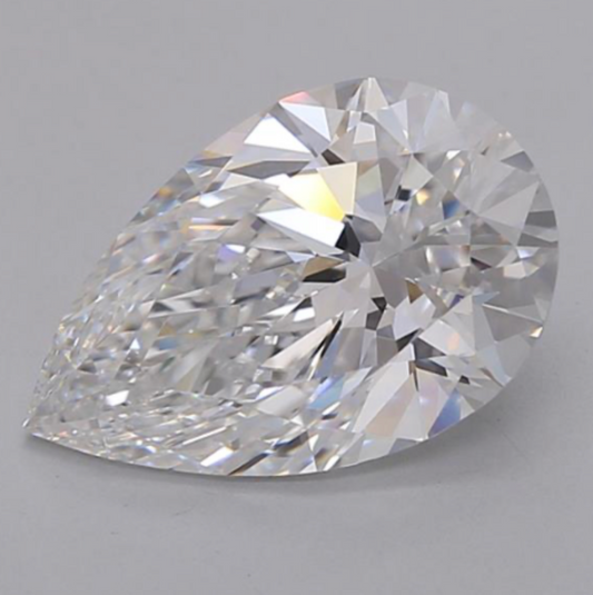 4.04 E VVS1 Pear Cut Diamond