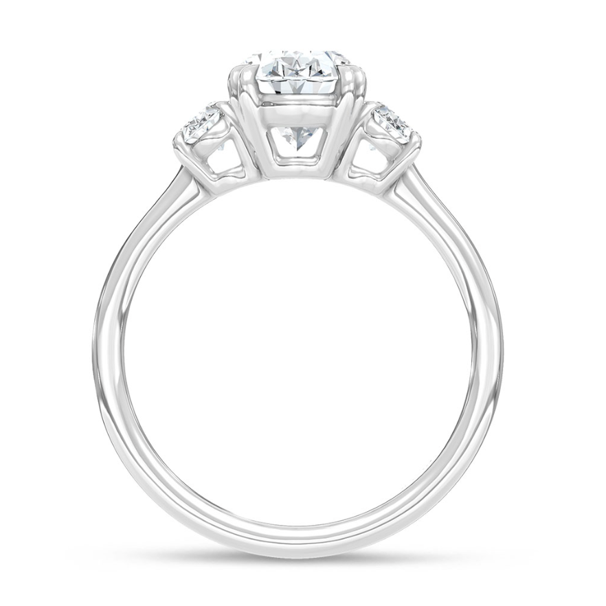 Oval Three Stone Lab Grown Diamond Ring