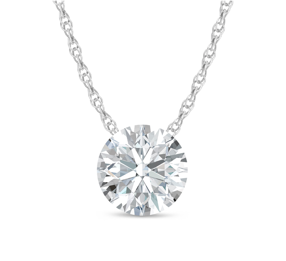 Floating Lab Grown Diamond Pendant
