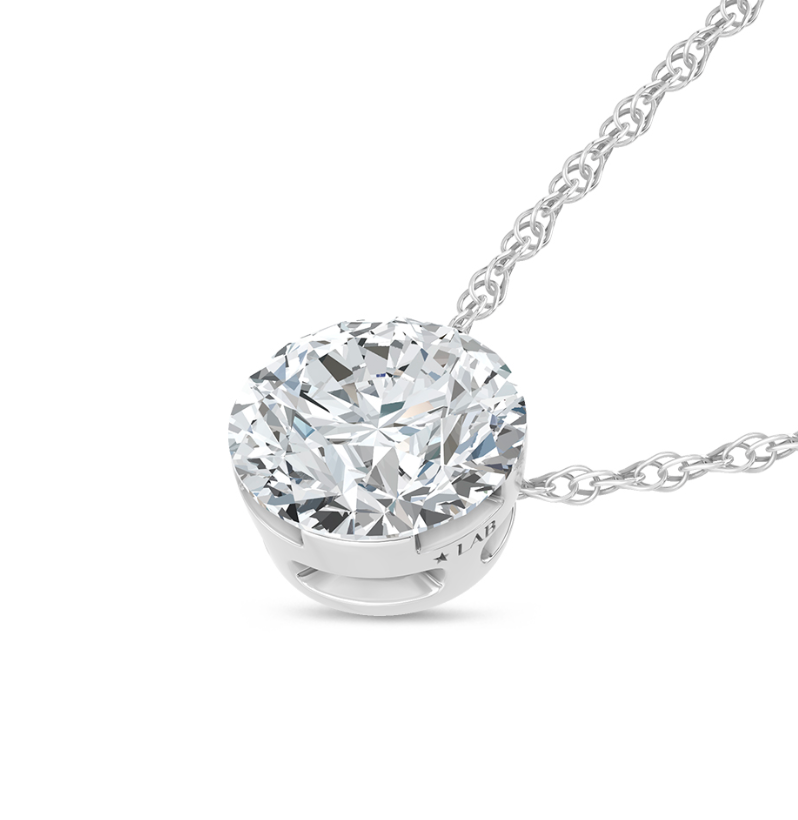 Floating Lab Grown Diamond Pendant