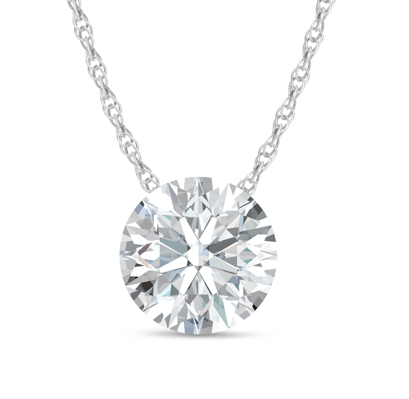 Floating Lab Grown Diamond Pendant
