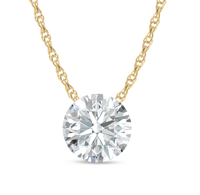 Floating Lab Grown Diamond Pendant