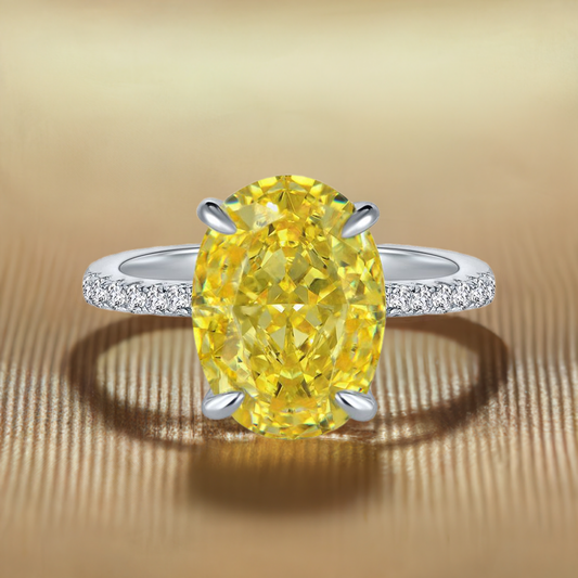 The Yellow Simple Classic Oval Ring