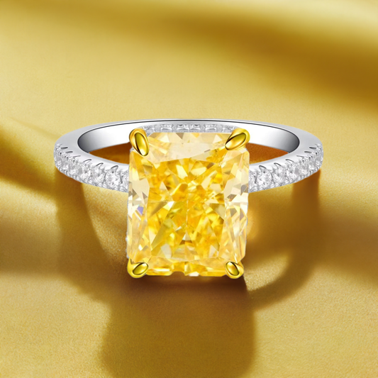 The Yellow Simple Classic Radiant Ring