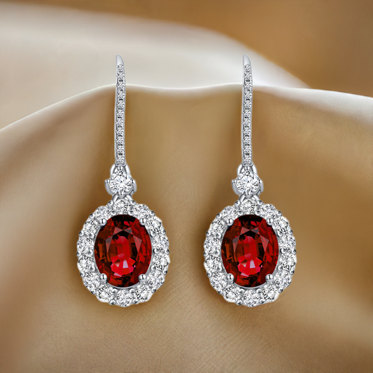 The Red Simple Classic Dangle Earrings