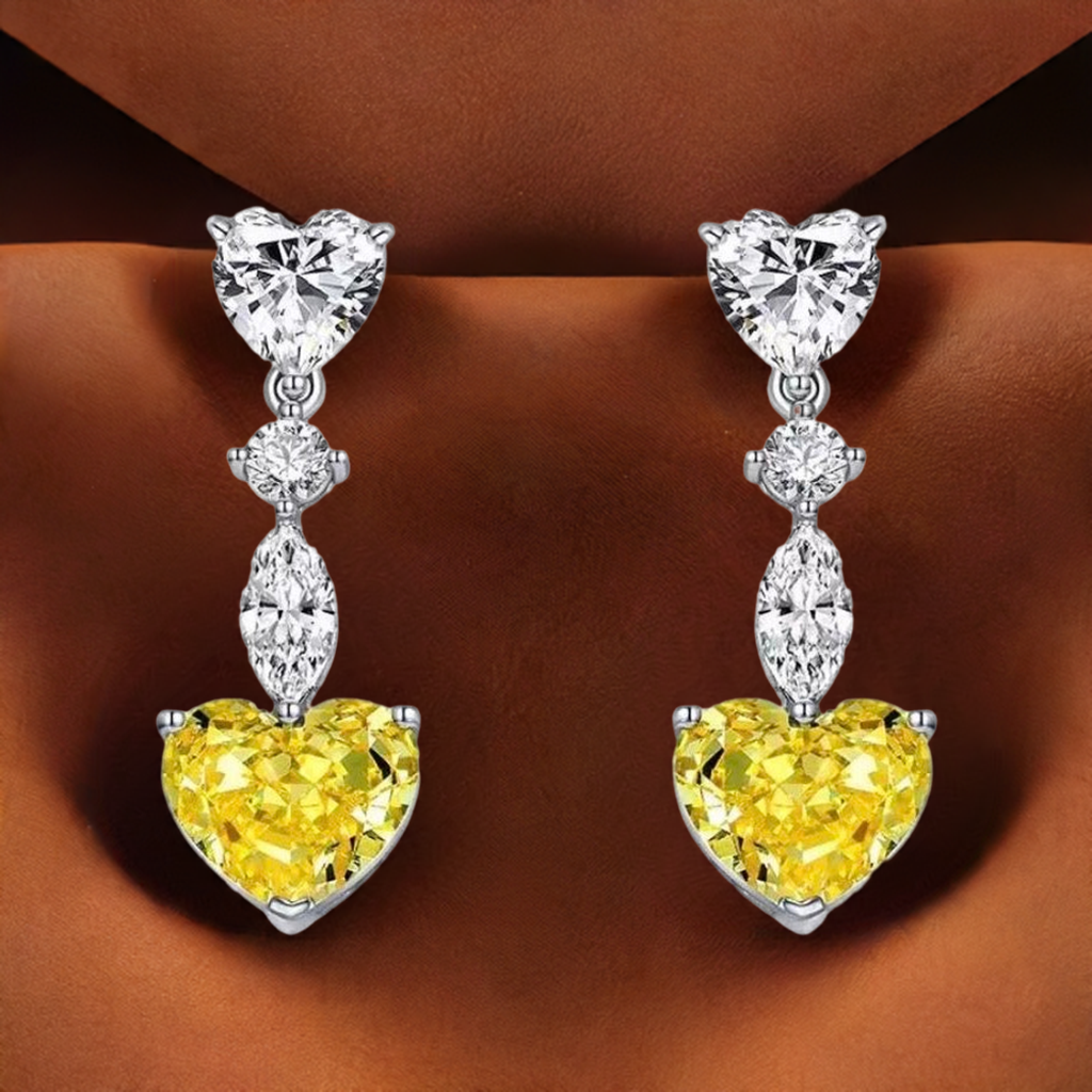 Heart to Heart Dangle Earrings