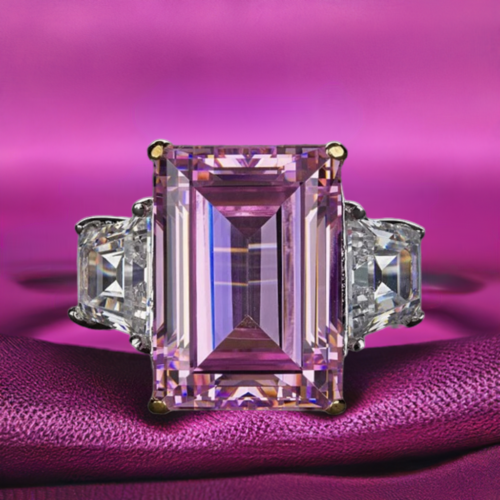 Pink Emerald on Trapezoid