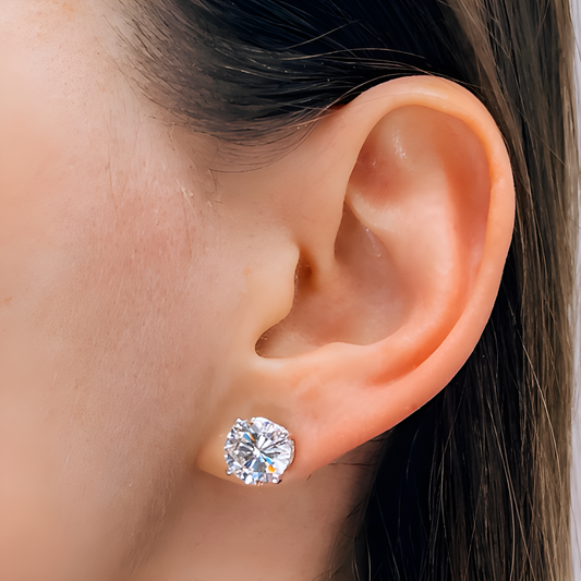 6 Carat Moissanite Studs