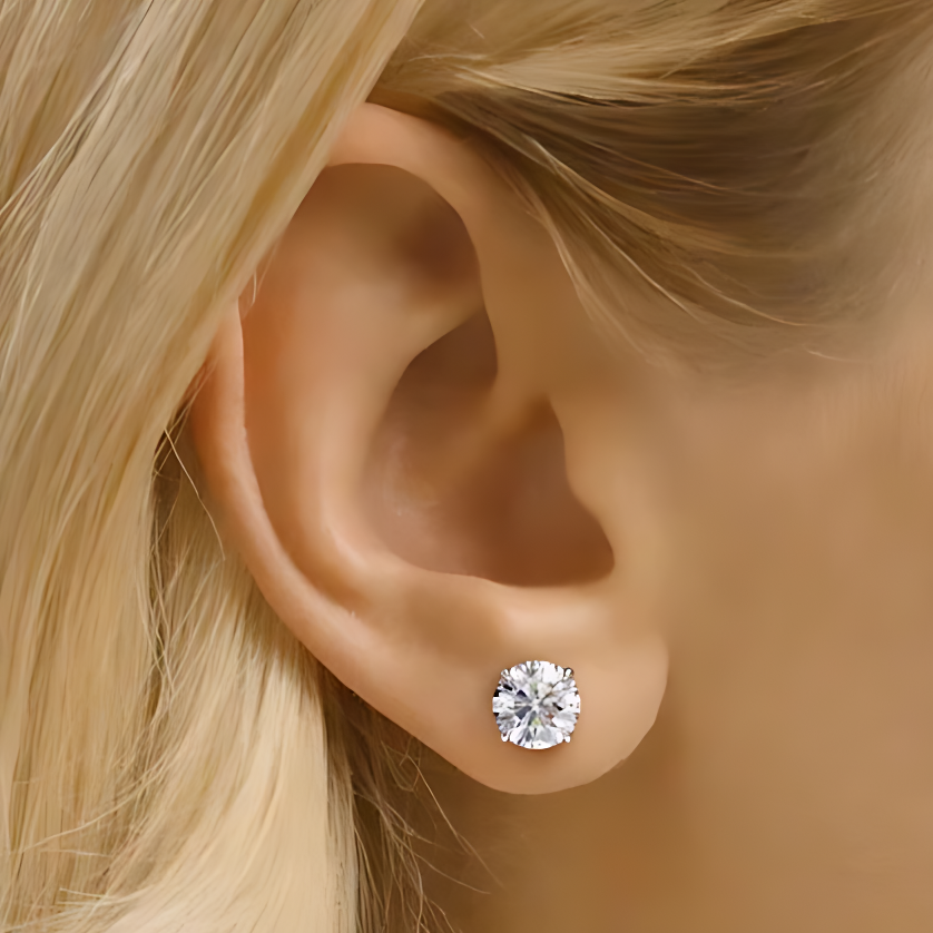 4 Carat Moissanite Studs